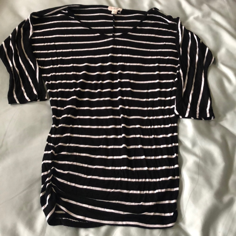 Black and white striped shirt, size small